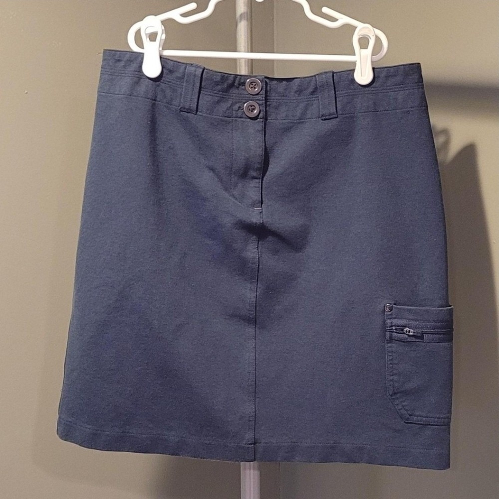 Title Nine Women's Cargo Skirt Stretchy Knit, Size 6, Navy Blue